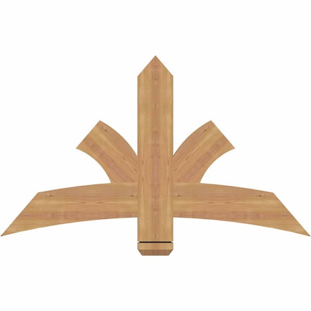 Ekena Millwork Davenport Timber Gable Bracket, Western Red Cedar, 48"W x 28"H x 1 1/2"D x 5 1/2"F, 14/12 Pitch GBW048X28X0206DAV00SWR